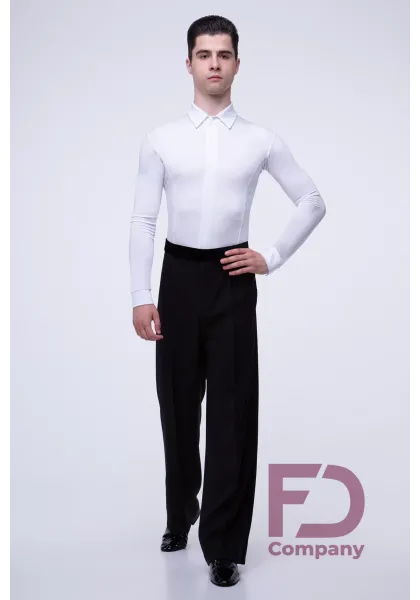 Men Ballroom Dress Shirt 06 White