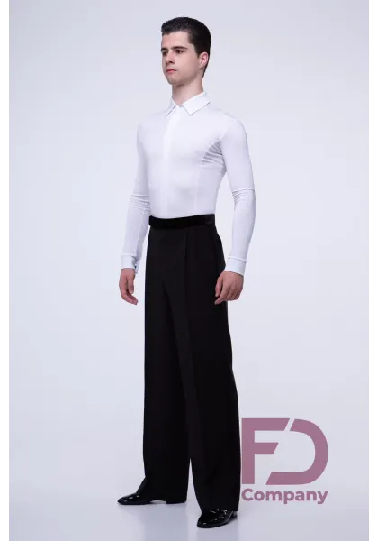 Men Ballroom Dress Shirt 06 White