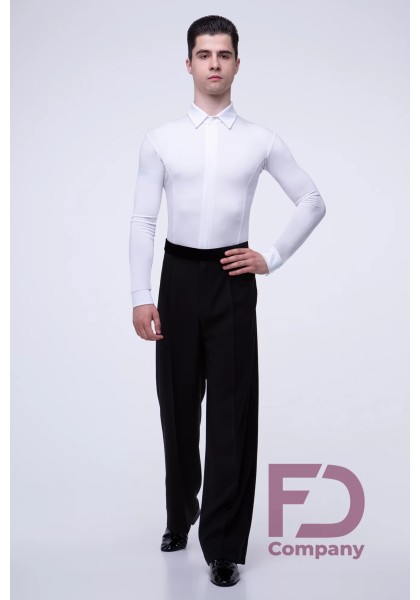 Men Ballroom Dress Shirt 06 White