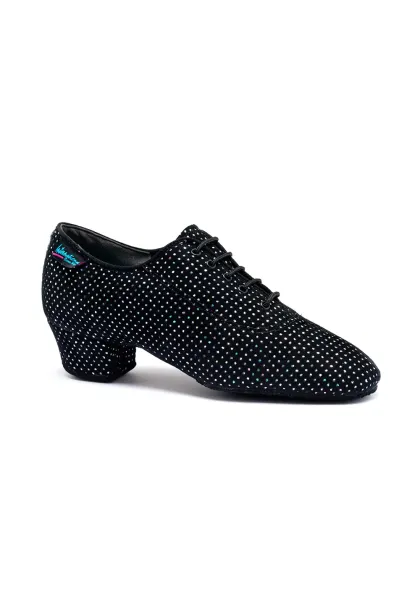 IDS - Heather-Split Black Silver Hologram - 1.5" heel