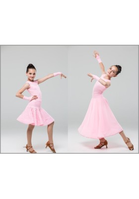 Girl's Competition Dress with 2 Skirts