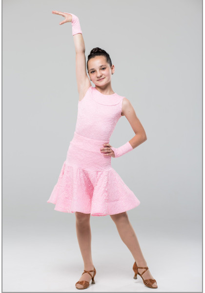 Girls Competition Dress with 2 Skirts - 01